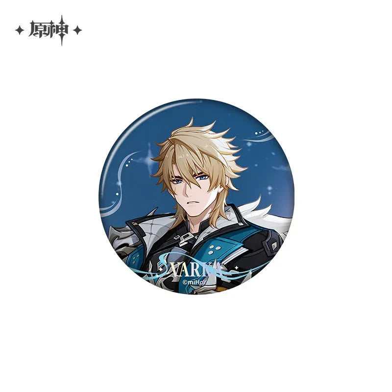 Genshin Impact A Traveler on Winter's Night Series Merch Badge Varka ACG Go Anime www.acg-go.com Art Decor, Badge, Columbina, Genshin Impact, Il Dottore, Pendant & Keychain, Sandrone, Varka, Wanderer, Zibai