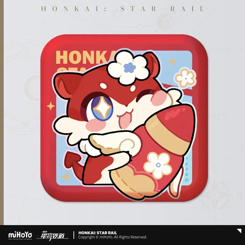 Honkai: Star Rail Pom-Pom Exhibition Series Square Tinplate Badge