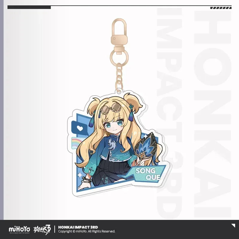 Honkai Impact 3rd Little Tea Party Series Vol.2 Acrylic Keychain Songque ACG Go Anime www.acg-go.com Coralie, Dream Seeker, Helia, Honkai Impact 3rd, Pendant & Keychain, Senadina, Songque