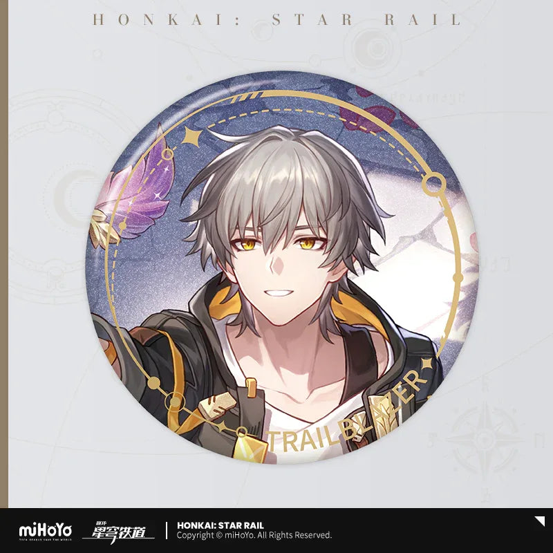 The Remembrance Character Warp Artwork Tinplate Badge Honkai: Star Rail Male Trailblazer ACG Go Anime www.acg-go.com Aglaea, Badge, Castorice, Cyrene, Evernight, Hyacine, Trailblazer