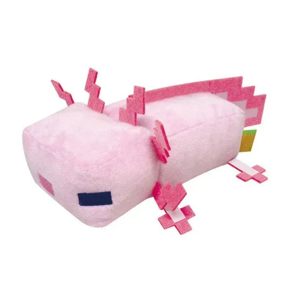 Minecraft Collection Plush Toy Axolotl (Pink) ACG Go Anime www.acg-go.com Alex, Axolotl, Creeper, Enderman, Plush, Skeleton, Steve, Zombie