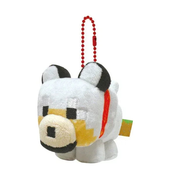 Minecraft Mascot Keychain Wolf ACG Go Anime www.acg-go.com Alex, Axolotl, Creeper, Enderman, Pendant & Keychain, Skeleton, Steve, Zombie