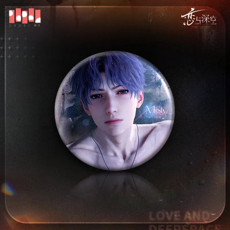 Misky Invasion Series Tinplate Badge Love and Deepspace Rafayel ACG Go Anime www.acg-go.com Badge, Love and Deepspace, Rafayel, spo-cs-disabled, spo-default, spo-disabled, spo-enabled, spo-notify-me-disabled, spo-notify-me-enabled, Sylus, Xavier, Zayne