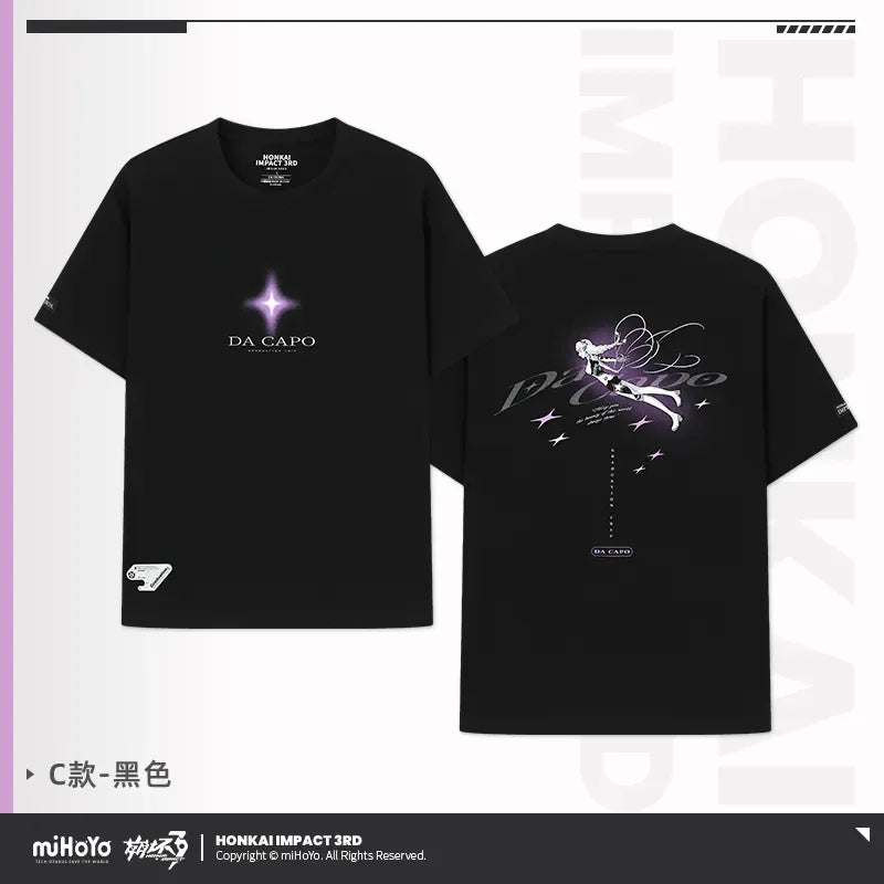 Honkai Impression Graduation Trip Series Short Sleeve T-Shirt Honkai Impact 3rd Black Ver.C / XXXL ACG Go Anime www.acg-go.com Apparel, Honkai Impact 3rd, T-shirt
