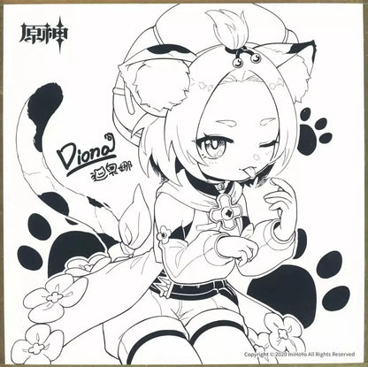 Limited Shikishi Card Board Diona Ver. Genshin Impact (Not For Sale) Diona ACG Go Anime www.acg-go.com Art Decor, Cardboard, Diona, Genshin Impact