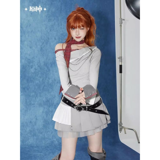 Genshin Impact Tartaglia Theme Impression Series Asymmetrical Long-Sleeve Knitwear