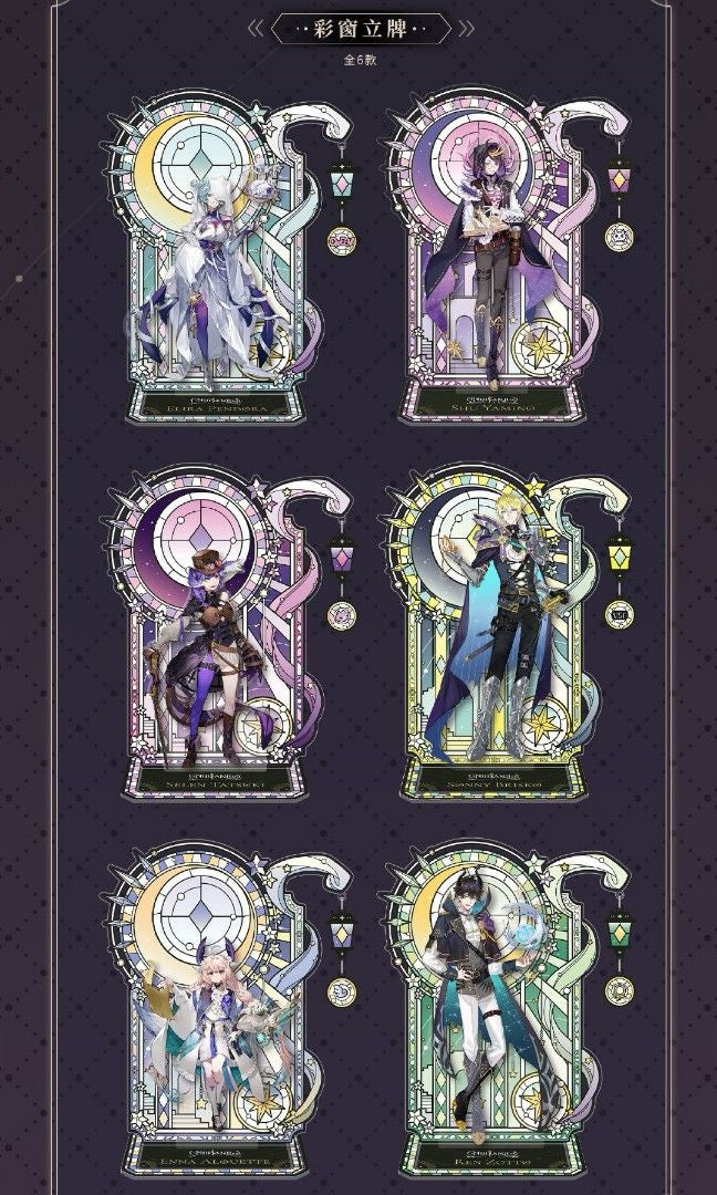 nijisanji en ipstar multi colored window standee ACG GO