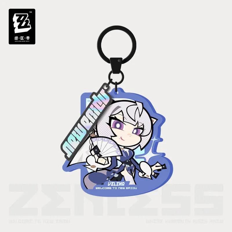 Zenless Zone Zero New Eridu Series External Strategy Department Chibi Acrylic Keychain