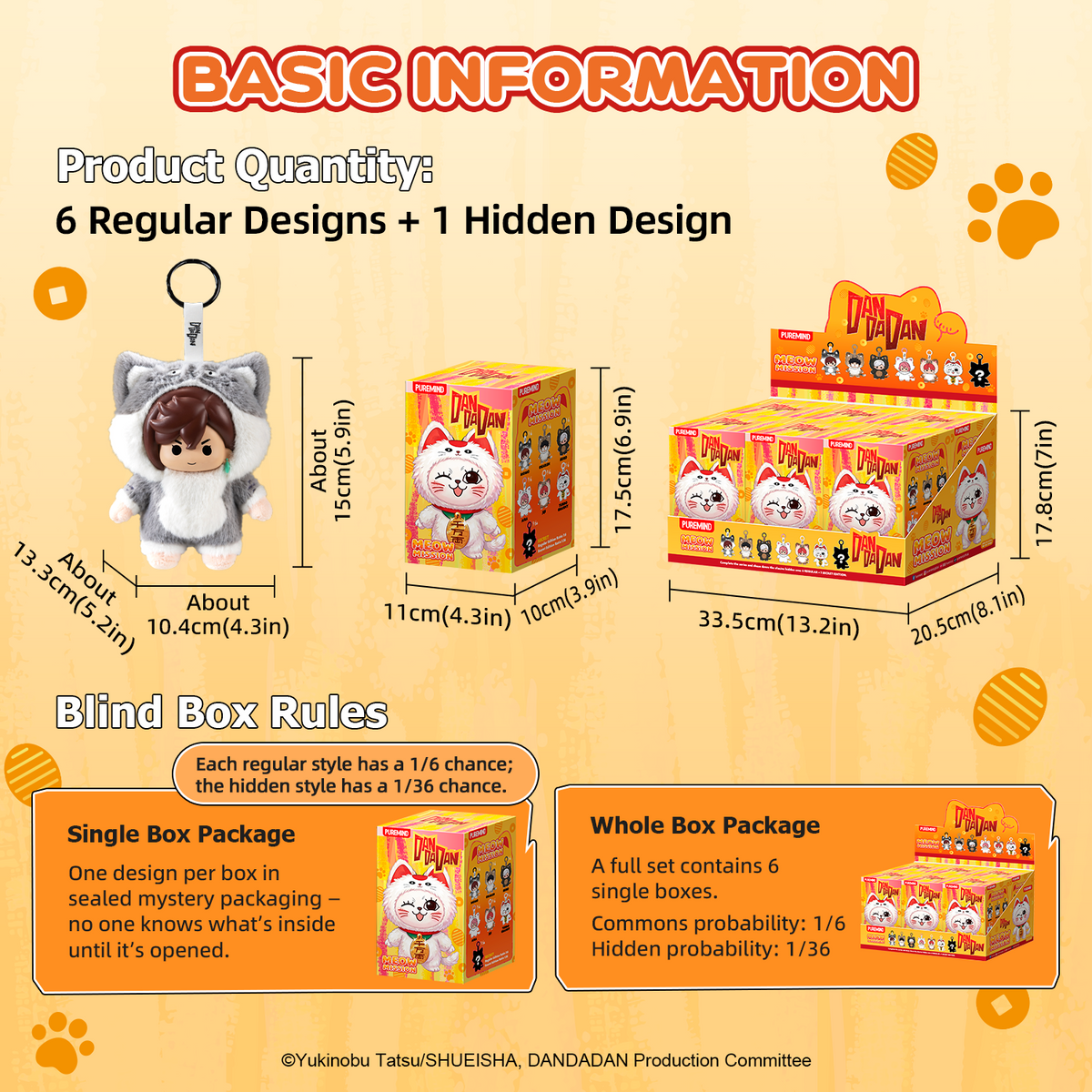 DAN DA DAN Meow Mission Plush Mystery Box