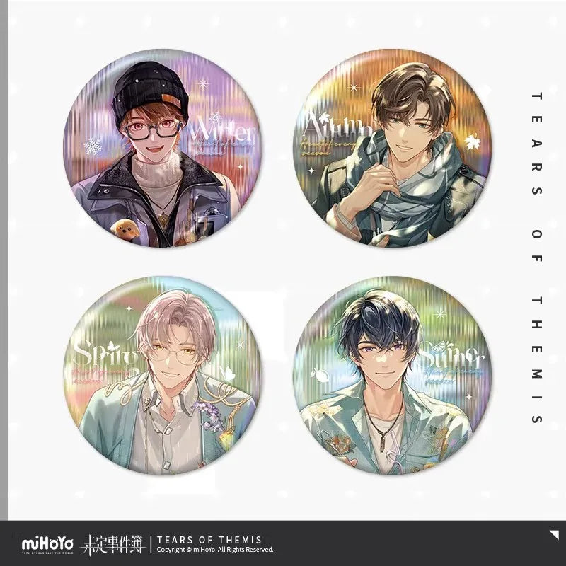 Tears of Themis Heart of Every Seasons Series Tinplate Badge Luke Pearce ACG Go Anime www.acg-go.com Artem Wing, Badge, Luke Pearce, Marius von Hagen, Tears of Themis, Vyn Richter