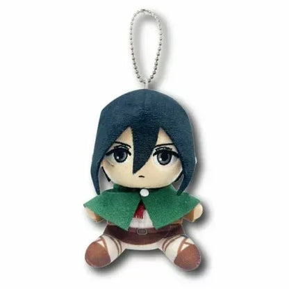 Attack on Titan Sitting Plush Keychain Mikasa ACG Go Anime www.acg-go.com Armin Arlert, Attack on Titan, Eren Yeager, Levi Ackerman, Mikasa Ackerman, Pendant & Keychain, Plush