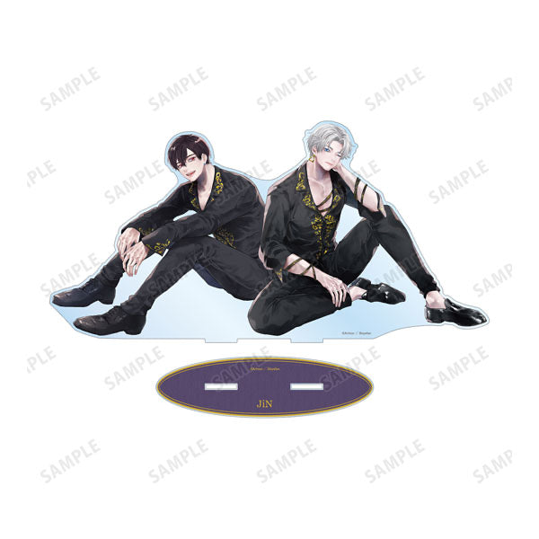 Newly Drawn Illustration Black Coordination Ver. Big Acrylic Stand Kiss Me Crying J & Noa ACG Go Anime