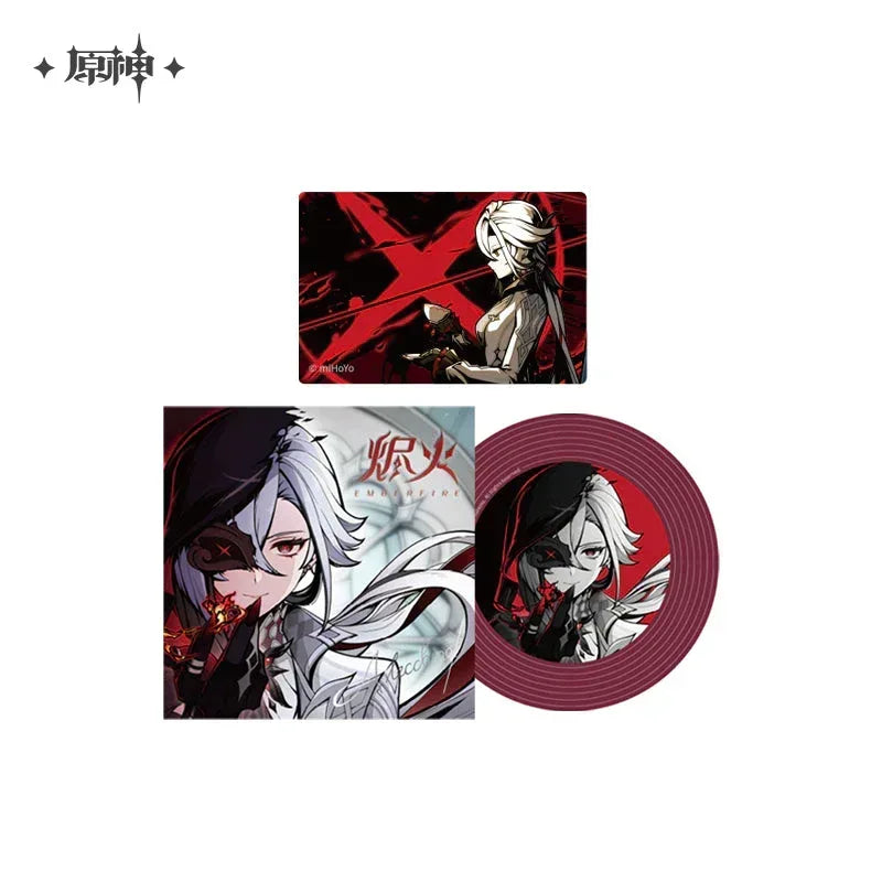 Genshin Impact Arlecchino Emberfire NFC Record Style Acrylic Ornament Set Arlecchino ACG Go Anime www.acg-go.com Arlecchino