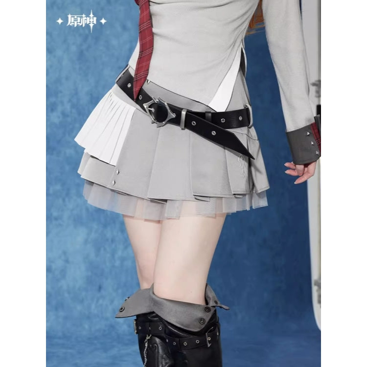 Genshin Impact Tartaglia Theme Impression Series Pleated Mini Skirt