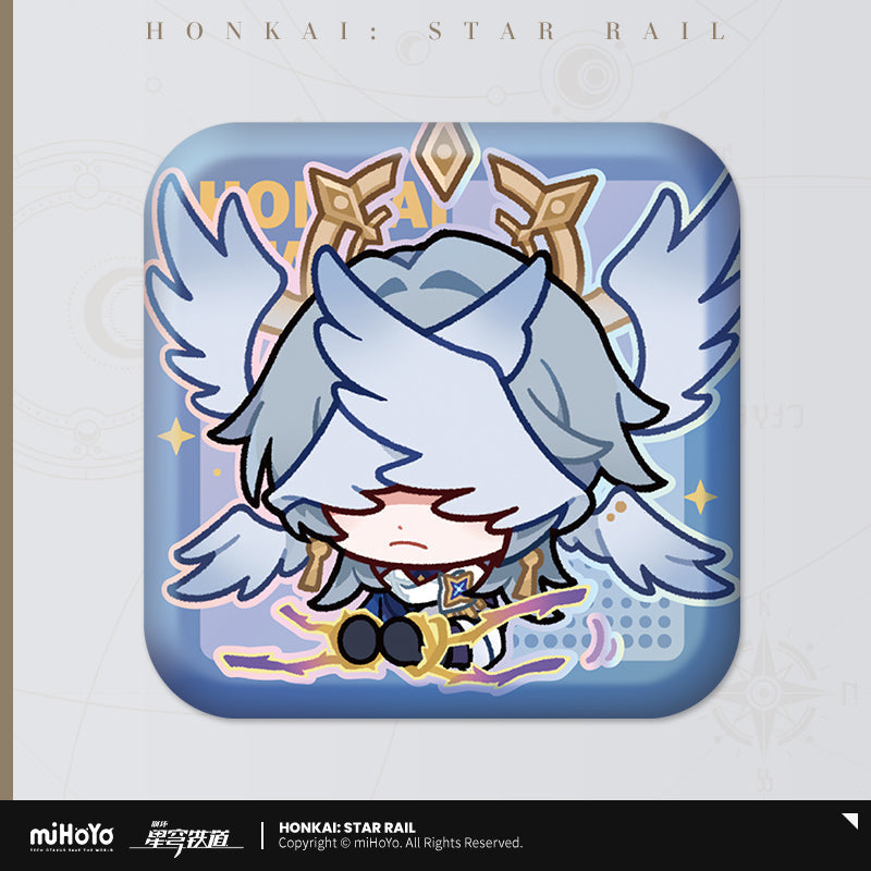 pom pom exhibition series square tinplate badge ACG GO