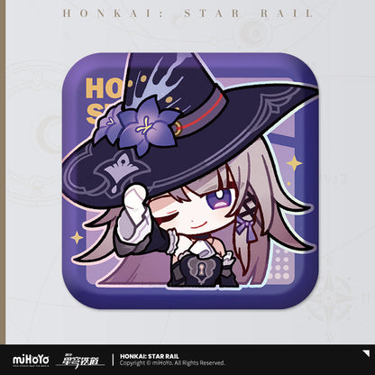 pom pom exhibition series square tinplate badge ACG GO