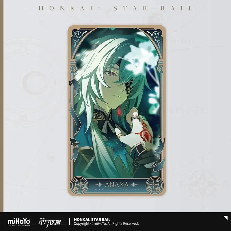 Amphoreus' Saga of Heroes Series Laser Cardboard Honkai: Star Rail Anaxa ACG Go Anime www.acg-go.com Aglaea, Anaxa, Card, Castorice, Cipher, Hyacine, Mydei, Phainon, Tribbie