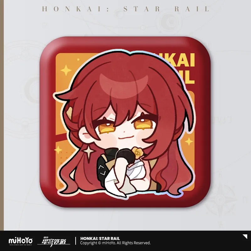 Pom-Pom Exhibition Series Square Tinplate Badge