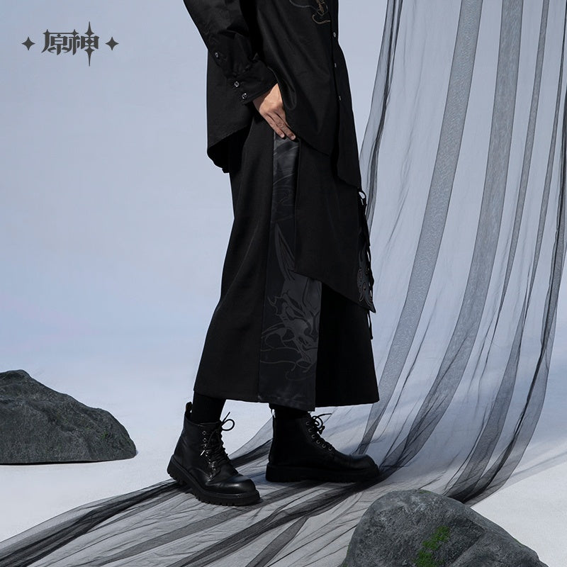 Genshin Impact Xiao Bane of All Evil Wide-Leg Culottes Pants