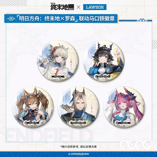 Arknights: Endfield x Lawson Tinplate Badge Perlica ACG Go Anime www.acg-go.com Arknights: Endfield, Badge, Chen Qianyu, Gilberta, Perlica, Pogranichnik, Yvonne