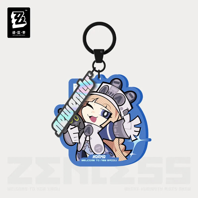 Zenless Zone Zero New Eridu Series External Strategy Department Chibi Acrylic Keychain