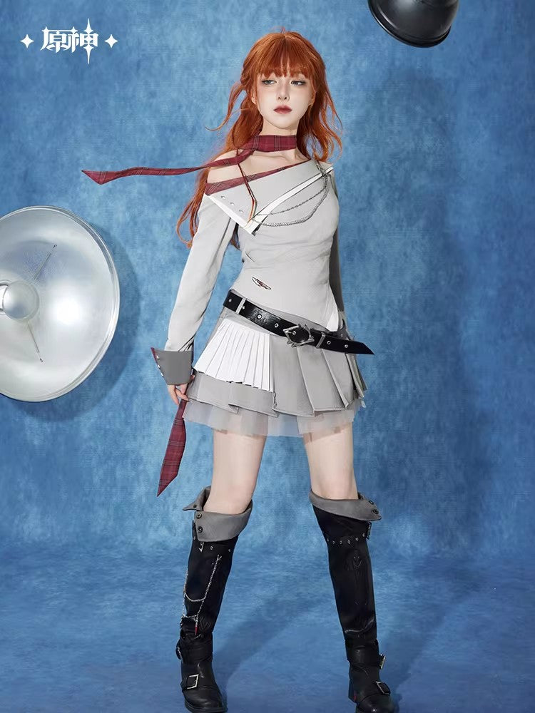 Genshin Impact Tartaglia Theme Impression Series Asymmetrical Long-Sleeve Knitwear