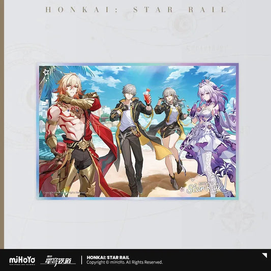 Honkai: Star Rail Fruity Summer Series Acrylic Shikishi Cardboard Set ACG Go Anime www.acg-go.com Caelus, Cardboard, Castorice, Honkai: Star Rail, Mydei, Shikishi, Stelle, Trailblazer