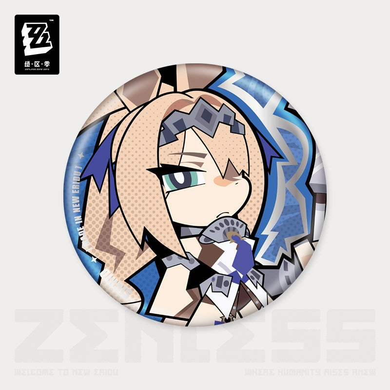 Zenless Zone Zero New Eridu Series Airspace Patrol Department (A.P.D.) Chibi Tinplate Badge