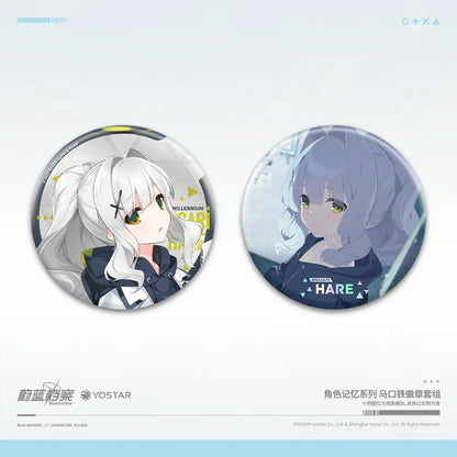 Blue Archive Character Memory Series Tinplate Badge Set Omagari Hare ACG Go Anime www.acg-go.com Badge, Blue Archive, Kagami Chihiro, Konuri Maki, Omagari Hare, Otose Kotama, Renkawa Cherino, Shashiro Tomoe