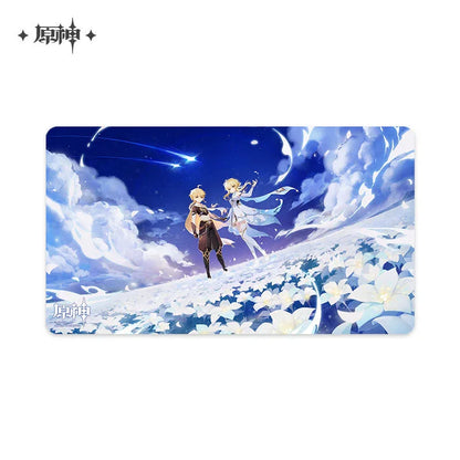 Gaming Mouse Pad Vol 1 Genshin Impact Twin Stars in the Sea of Flowers ACG Go Anime www.acg-go.com Aether, Barbara, Eula, Event Artwork, Gaming Mouse Pad, Jean, Kaedehara Kazuha, Lumine, Office Supply, Tartaglia, Zhongli