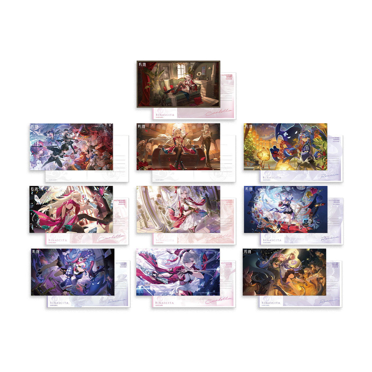 resonator theme illustration postcard set ACG GO