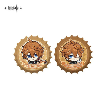 Resplendent Feast Series Tartaglia Merch Genshin Impact Chibi Bottle Cap Magnetic Badge Set ACG Go Anime www.acg-go.com Apparel, Badge, Office Supply, Ornament, spo-default, spo-enabled, spo-notify-me-enabled, Stand, Tartaglia
