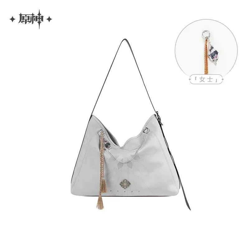 Genshin Impact Fatui Harbingers Series Frost and Flame Series Crossbody Bag La Signora ACG Go Anime www.acg-go.com Apparel, Arlecchino, Bag, Columbina, Genshin Impact, Il Capitano, Il Dottore, La Signora, Pantalone, Pierro, Pulcinella, Sandrone, Scaramouche, Tartaglia