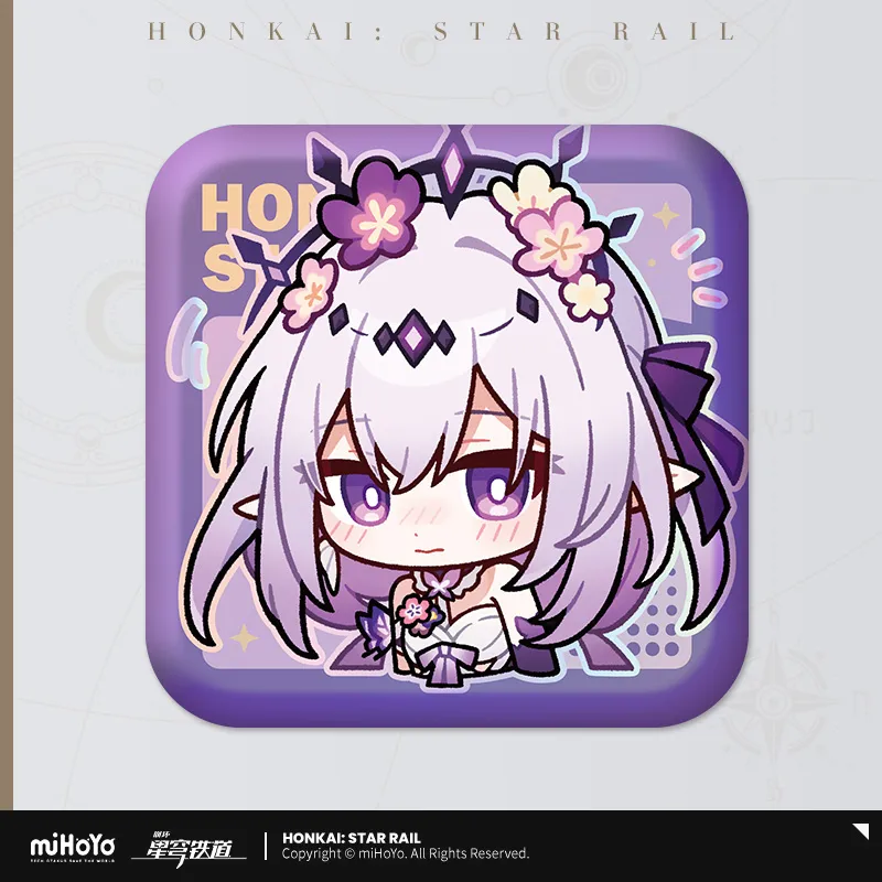 Pom-Pom Exhibition Series Square Tinplate Badge