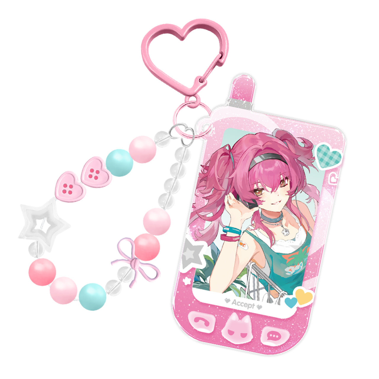 Somnoire Echoes Series Acrylic Bead Bracelet Keychain (Rover, Cartethyia, Lupa)