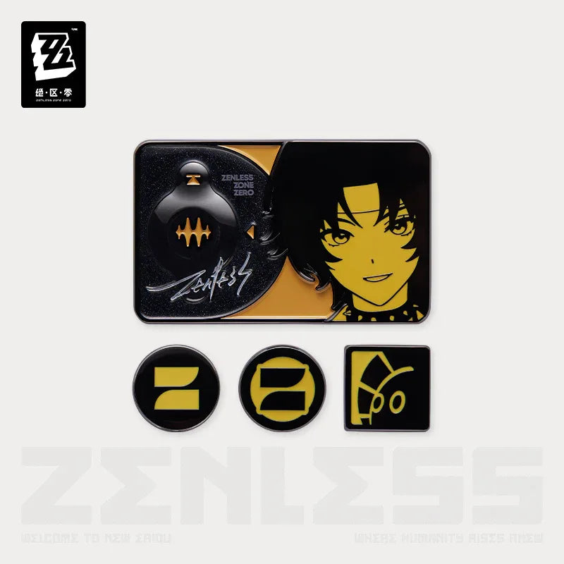 Sparkling Wonderland Series Metal Badge Set Zenless Zone Zero Asaba Harumasa ACG Go Anime www.acg-go.com Bangboo, Pendant & Keychain, Zenless Zone Zero