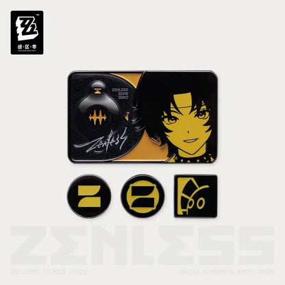 Sparkling Wonderland Series Metal Badge Set Zenless Zone Zero Asaba Harumasa ACG Go Anime www.acg-go.com Bangboo, Pendant & Keychain, Zenless Zone Zero