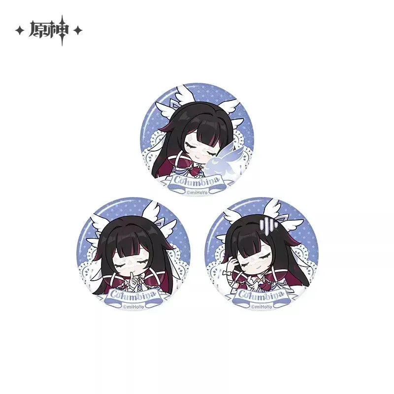 Genshin Impact Columbina Blessing of the Welkin Moon Series Glittering Shikishi Badge Mystery Box Random One ACG Go Anime www.acg-go.com Badge, Columbina, Genshin Impact, Mystery Box