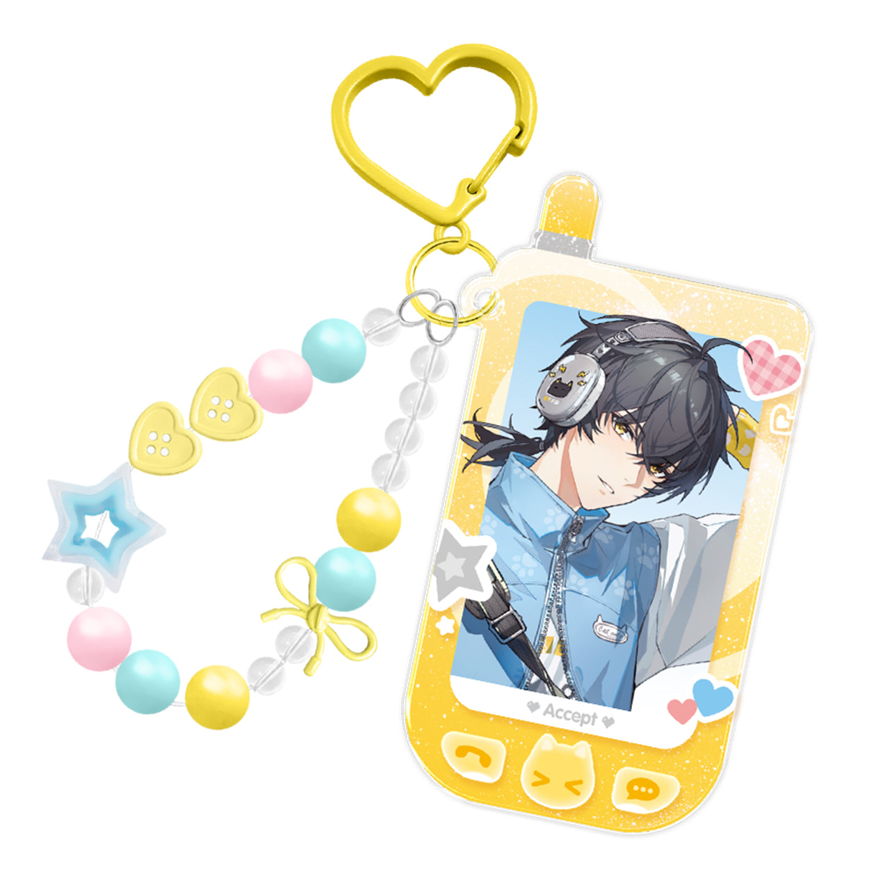 Somnoire Echoes Series Acrylic Bead Bracelet Keychain (Rover, Cartethyia, Lupa)