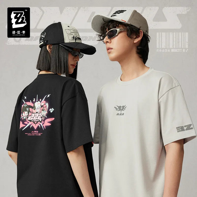 Zenless Zone Zero STUDIO Angels of Delusion Themed Contrast Print T-Shirt