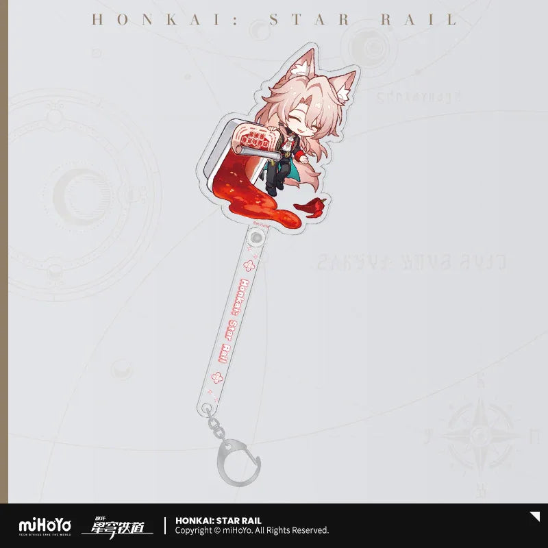 Honkai: Star Rail x KFC 2025 Series Chibi Artwork Acrylic Photo Stick Jiaoqiu ACG Go Anime www.acg-go.com Art Decor, Fei Xiao, Honkai: Star Rail, Jiaoqiu, Moze