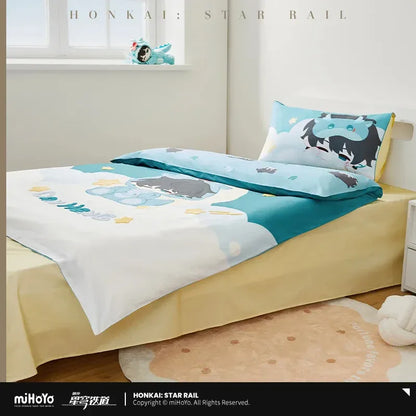 Honkai: Star Rail Boys Dormitory Chibi Household Series Four-piece Bedding Set