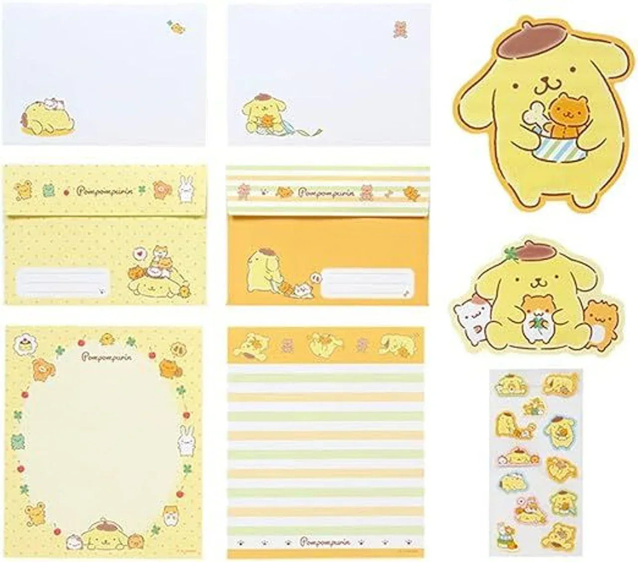 Sanrio Character Letter Set Hello Kitty ACG Go Anime www.acg-go.com Cinnamoroll, Hello Kitty, Kuromi, Pompom Purin, Sanrio, Stationary