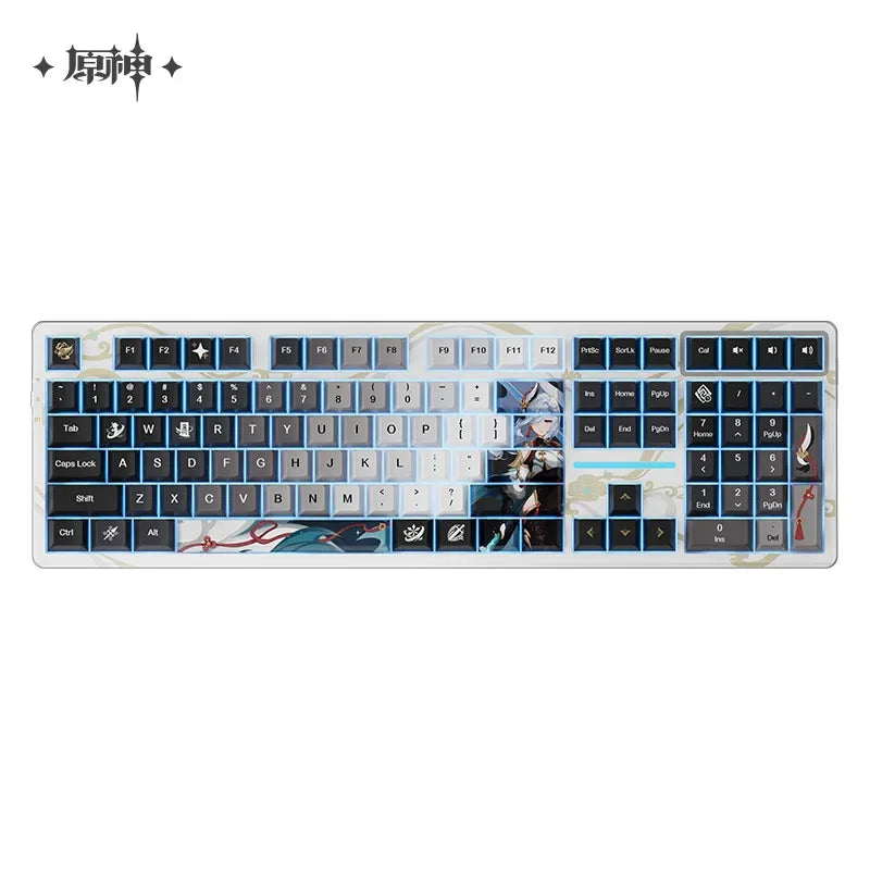 Shenhe Lonesome Transcendence Mechanical Keyboard Genshin Impact Kailh Autumn Switch ACG Go Anime www.acg-go.com Genshin Impact, Keyboard, Shenhe