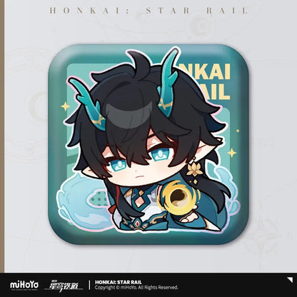 Pom-Pom Exhibition Series Square Tinplate Badge