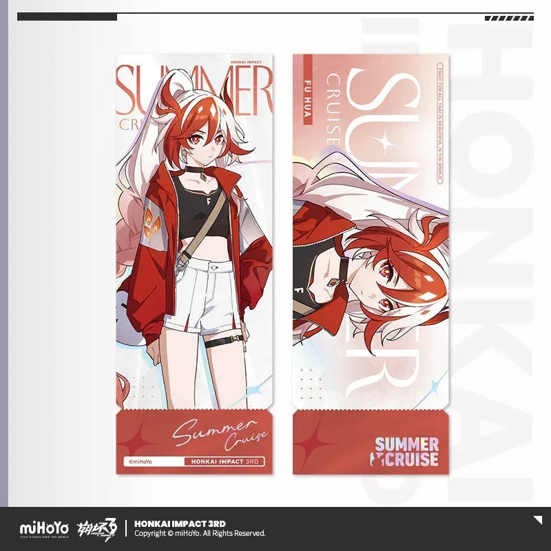 Honkai Impact 3rd Summer Cruise Series Vol.5 Laser Ticket Fu Hua ACG Go Anime www.acg-go.com Art Decor, Bronya, Fu Hua, Herrscher of Sentience, Kiana, Raiden Mei