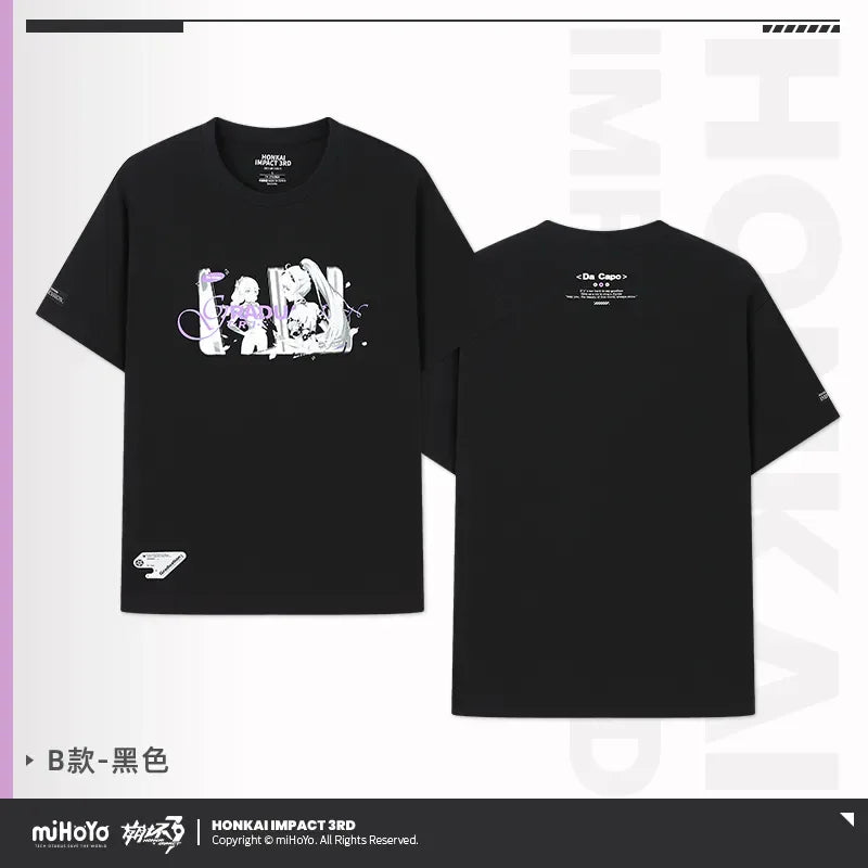 Honkai Impression Graduation Trip Series Short Sleeve T-Shirt Honkai Impact 3rd Black Ver.B / XXL ACG Go Anime www.acg-go.com Apparel, Honkai Impact 3rd, T-shirt