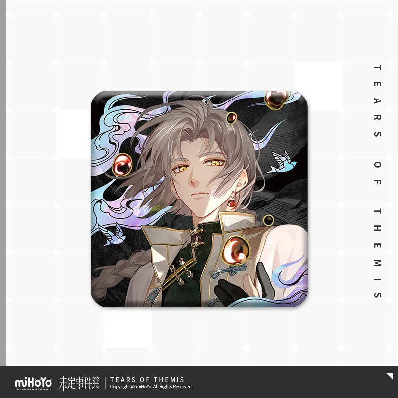 Omni Spirits Bureau: Dark Fates Series The Radiant Light Imitation Mother Of Pearl Badge Tears of Themis ACG Go Anime