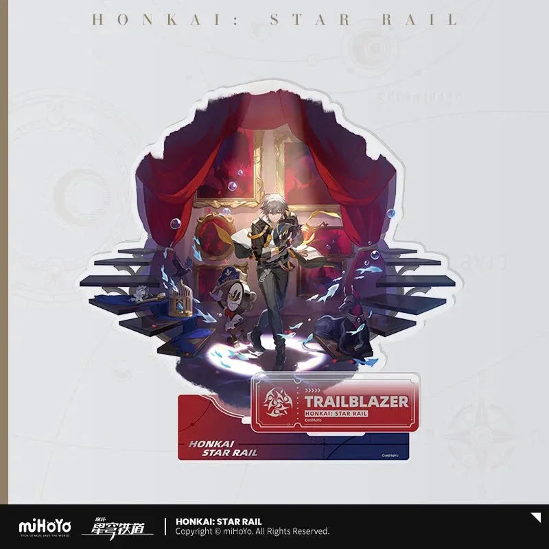 The Harmony Character Warp Artwork Acrylic Stand Honkai: Star Rail Trailblazer Caelus (Male) ACG Go Anime www.acg-go.com Asta, Bronya, Caelus, Cerydra, Hanya, Robin, Ruan Mei, Sparkle, Stand, Stelle, Tingyun, Trailblazer, Tribbie, Yukong