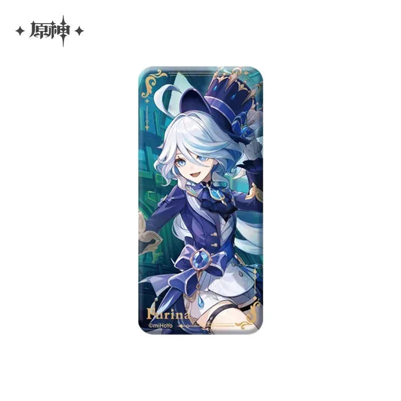 Genshin Impact Theme Series Character Square Badge A: Furina ACG Go Anime www.acg-go.com Alhaitham, Arlecchino, Badge, Clorinde, Cyno, Event Artwork, Furina, Kaveh, Kirara, Navia, Neuvillette, Nilou, Sigewinne, Tighnari, Wanderer, Wriothesley